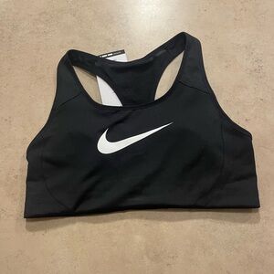 Nike Black Sports Bra with White Swoosh